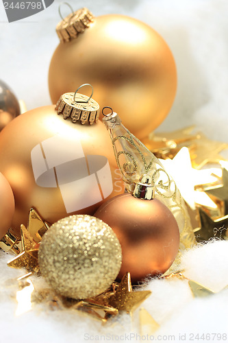 Image of Golden Christmas decorations