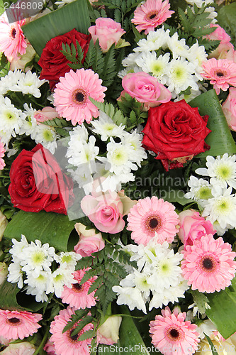 Image of Wedding arrangement in pink and white