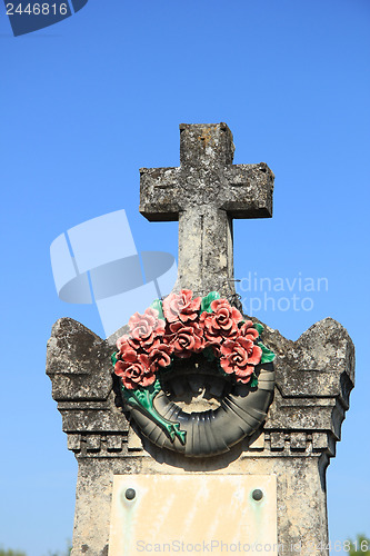 Image of Ceramic flowers funeral wreath