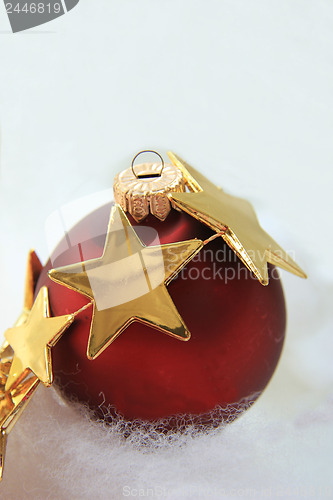 Image of Christmas ornament and golden star