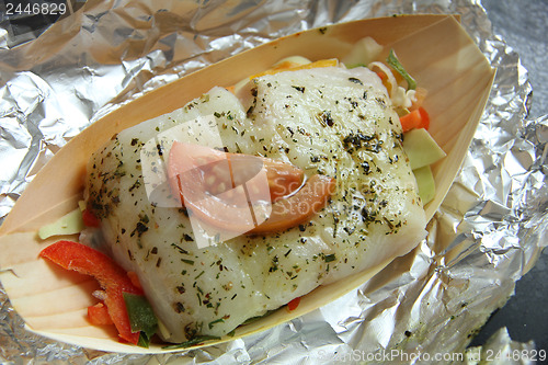 Image of Fish fillet with tomato