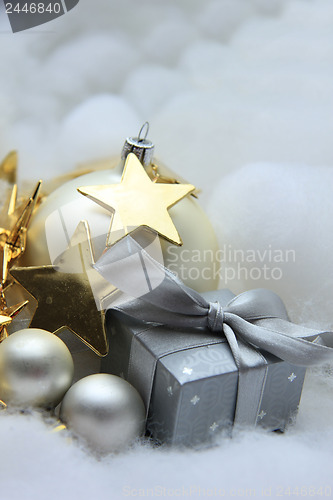 Image of Christmas gift and decorations