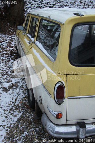 Image of Vintage car, detail of the back