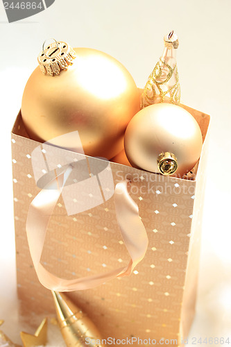 Image of Golden Christmas decorations