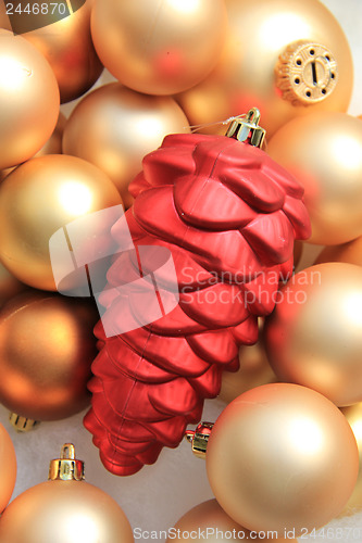 Image of Red cone shaped ornament 