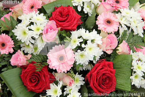 Image of Wedding arrangement in pink and white