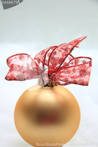 Image of Red and golden christmas decoration