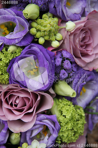 Image of Bridal arrangement in different shades of purple