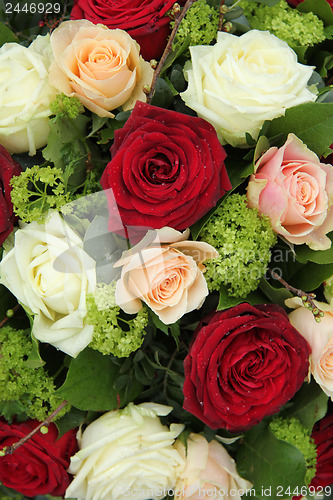 Image of Bridal arrangement in pink, red and white