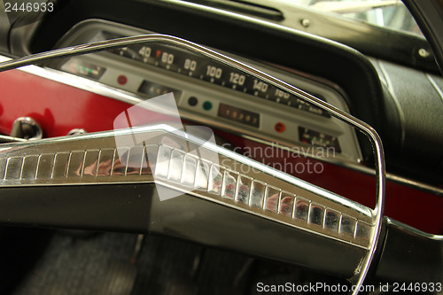 Image of Vintage car interior