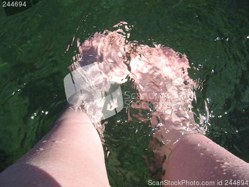 Image of feet in water