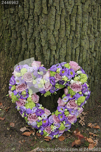 Image of Heart shaped sympathy flowers