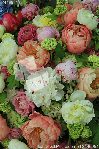 Image of Peonies in a wedding arrangement