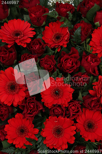 Image of red floral arrangement