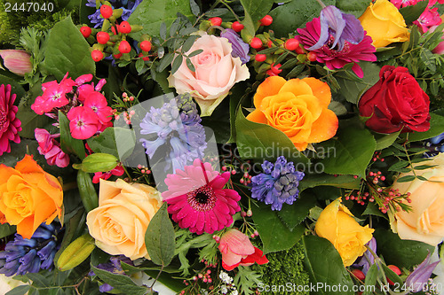 Image of Flower arrangement in bright colors