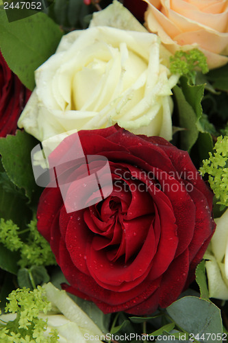 Image of Bridal arrangement in pink, red and white