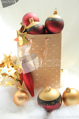 Image of Giftbag with christmas ornaments