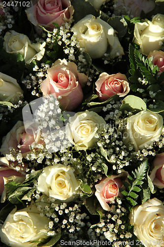 Image of Wedding arrangement in pink and white