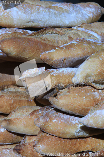 Image of French bread at a market