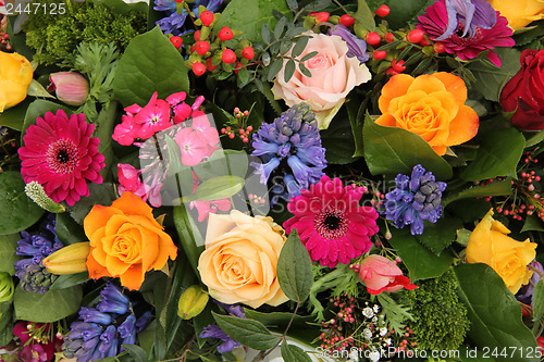 Image of Flower arrangement in bright colors