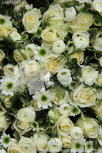 Image of Mixed white wedding arrangement