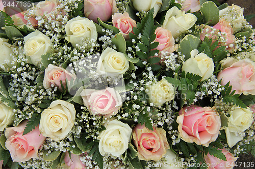 Image of Wedding arrangement in pink and white