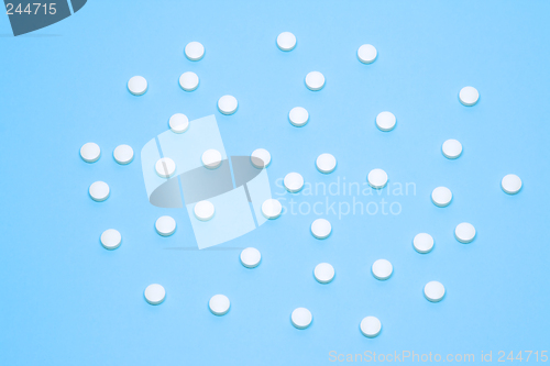 Image of White pills background