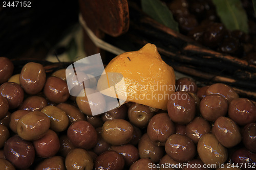 Image of Olives at a French market