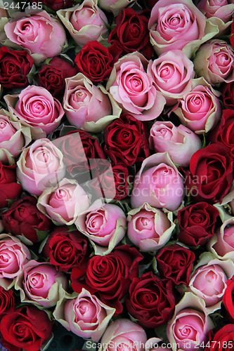 Image of Wedding centerpiece in red and pink