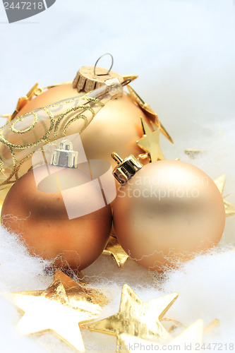 Image of Golden Christmas decorations