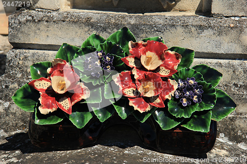 Image of Ceramic grave flowers