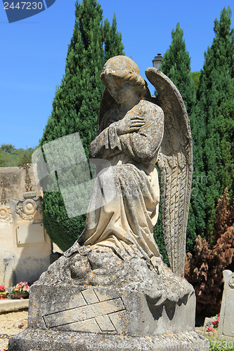 Image of Angel statue at a French cemetary