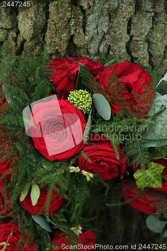 Image of Red rose flower arrangement