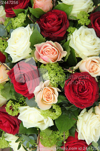 Image of Bridal arrangement in pink, red and white