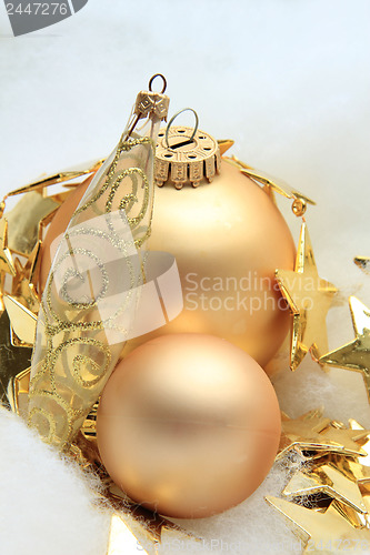 Image of Golden Christmas decorations