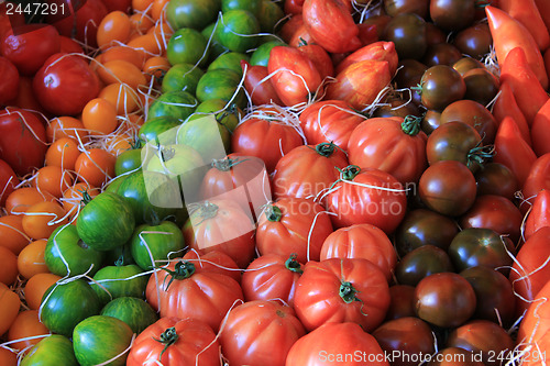 Image of Tomatoes at a Provencal market
