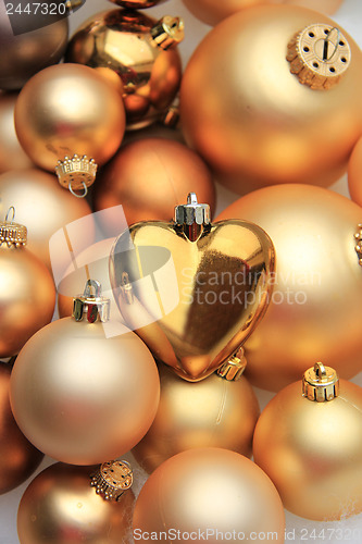 Image of Golden Christmas decorations