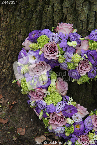 Image of Heart shaped sympathy flowers