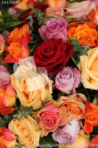 Image of Colorful rose bouquet