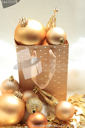 Image of Golden Christmas decorations