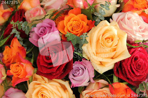 Image of Colorful rose bouquet