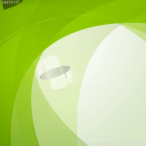 Image of Bright green waves vector design