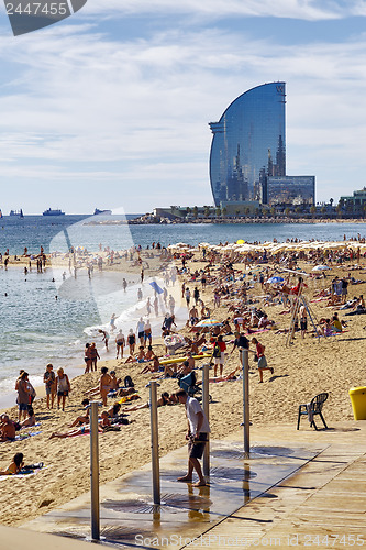 Image of Barceloneta Beach and Hotel Vela