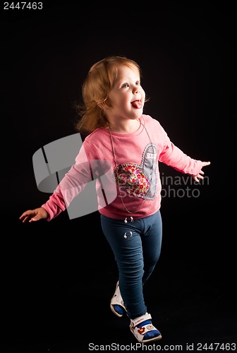 Image of portrait of adorable young girl