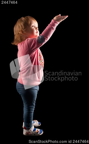 Image of portrait of adorable young girl