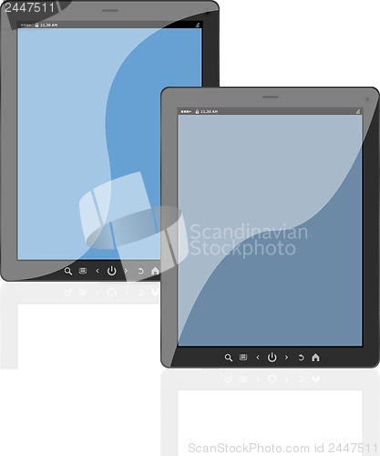 Image of Set of color tablet pc computers