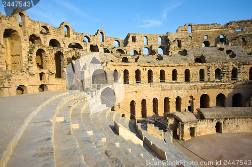 Image of 	El Djem, Amphitheatre, auditorium