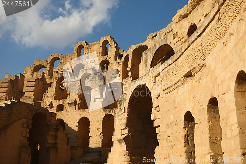 Image of El Djem, Amphitheatre at sunny day