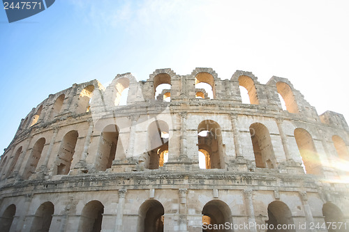 Image of Amphitheater in El Djem from outside