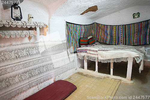 Image of Bedroom in original troglodyte home